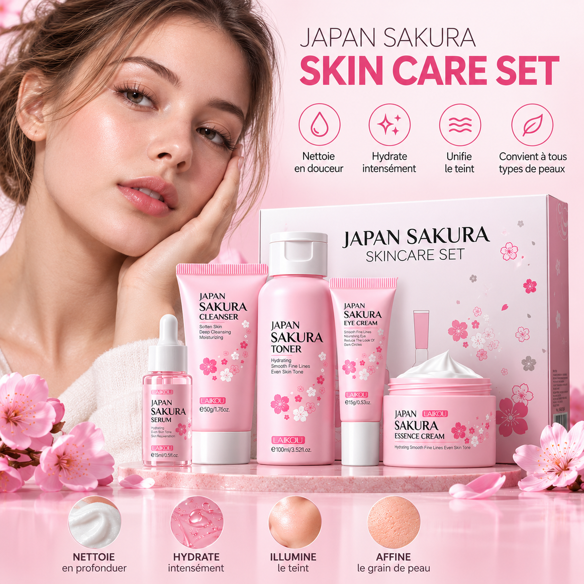 ELORIA Sakura Glow — Coffret Rituel Beauté